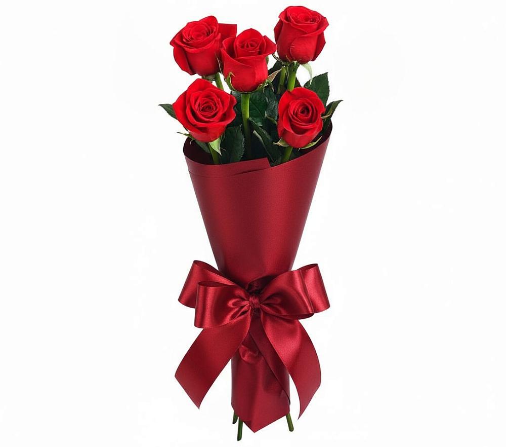 Букет 5 Красных роз Эдлесс Лав в Архангельске