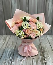 Букет цветов из:  Гвоздики, Розы и Хризантемы в Архангельске