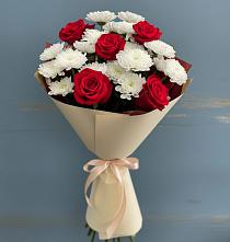Букет цветов из:  Розы и Хризантемы в Архангельске
