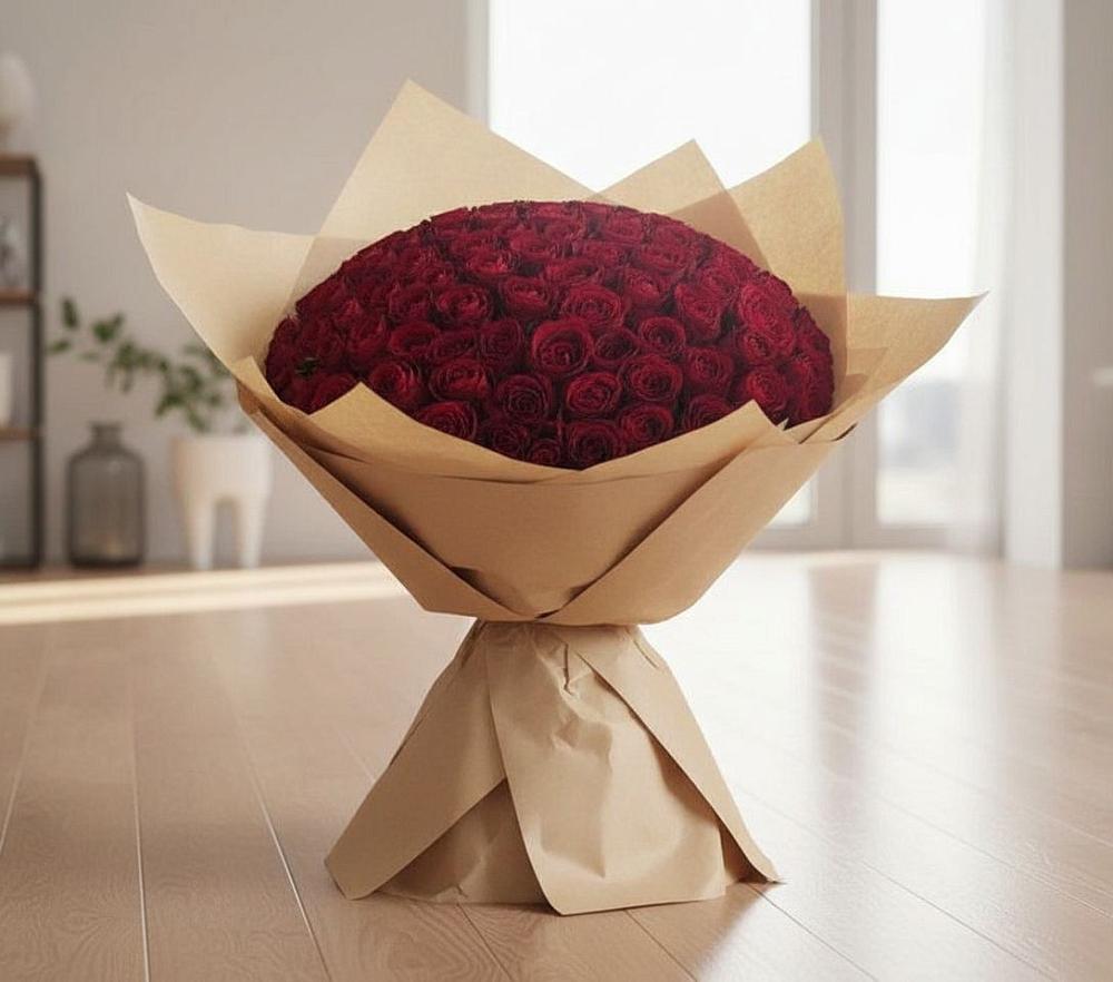 Букет 101 Красная роза в Архангельске