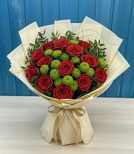 Букет цветов из:  Розы и Хризантемы в Архангельске