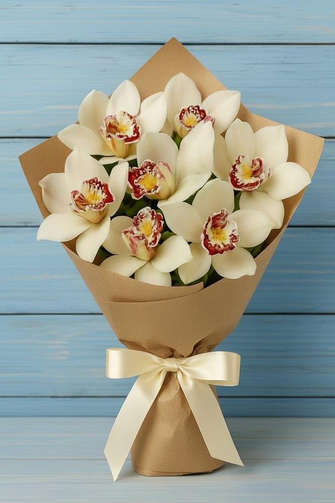 Букет цветов из: Орхидеи и Розы в Архангельске