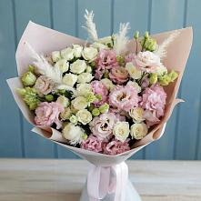 Букет цветов из:  Альстромерии и Розы в Архангельске