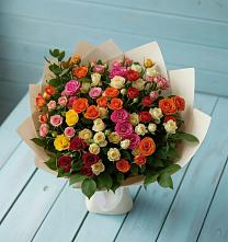 Букет Микс из разноцветных кустовых роз #REPLACE_PRED# Архангельске