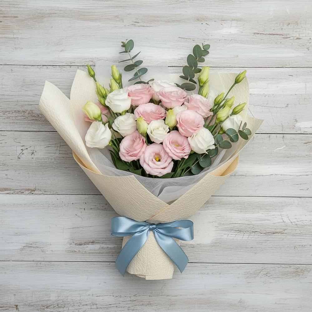 Букет цветов из: Лизиантусы в Архангельске